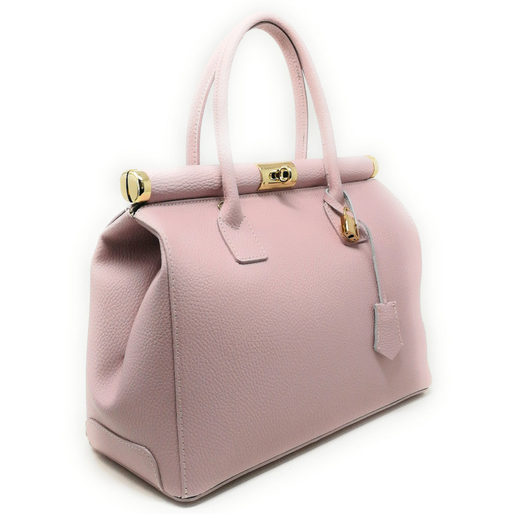 Sac à main en cuir italien TROCADERO Rose nude