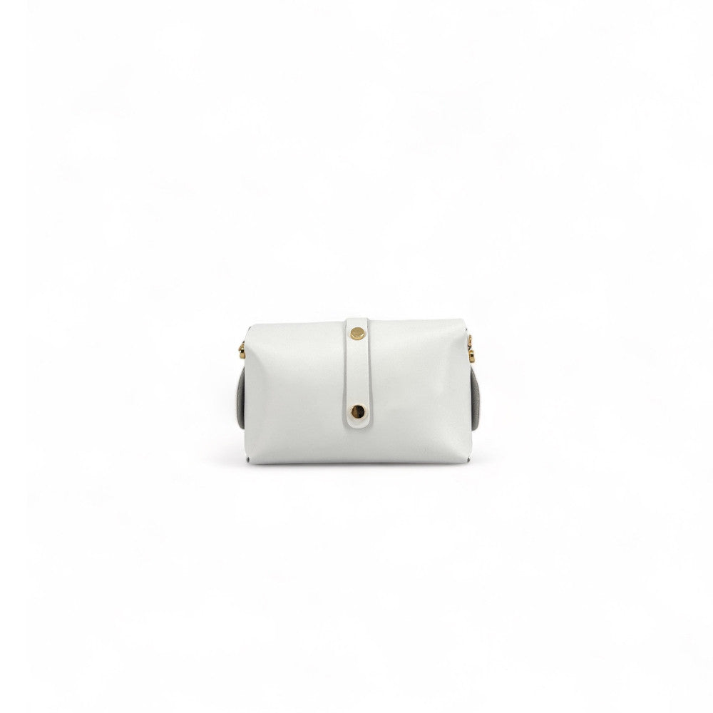 Mini sac à main en cuir lisse CANDY Blanc