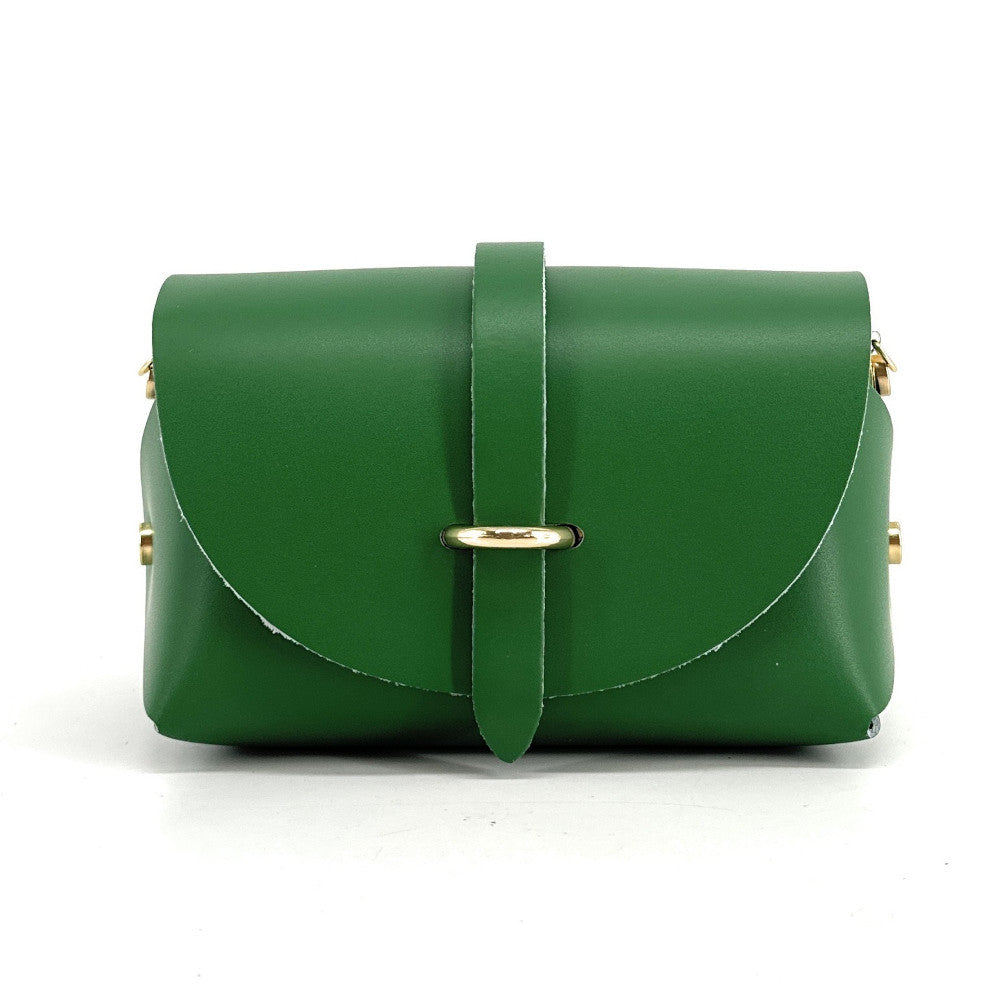 Mini sac à main en cuir lisse CANDY Vert anglais