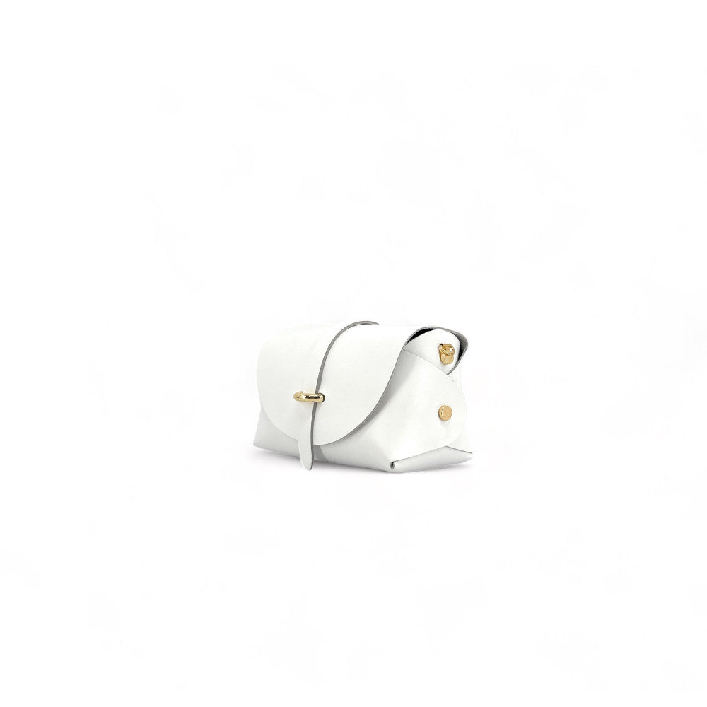 Mini sac à main en cuir lisse CANDY Blanc