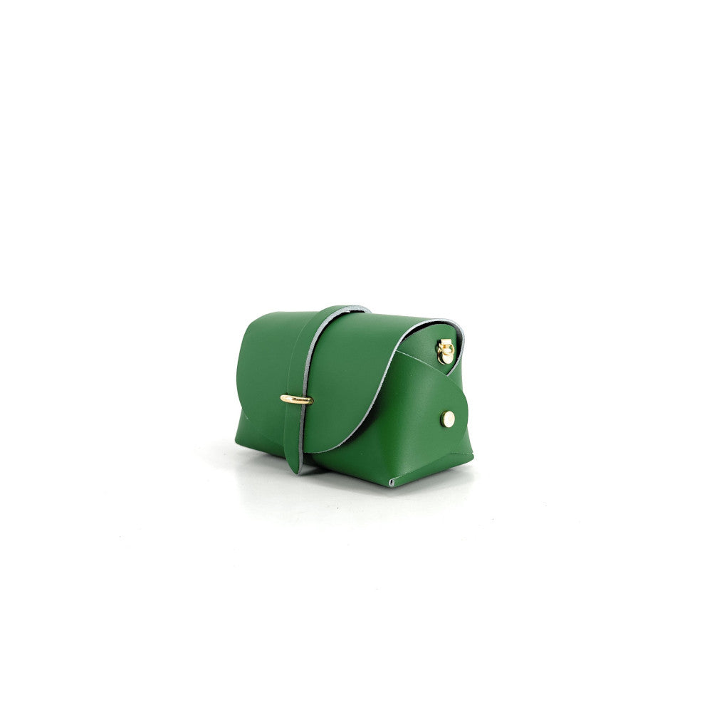 Mini sac à main en cuir lisse CANDY Vert anglais