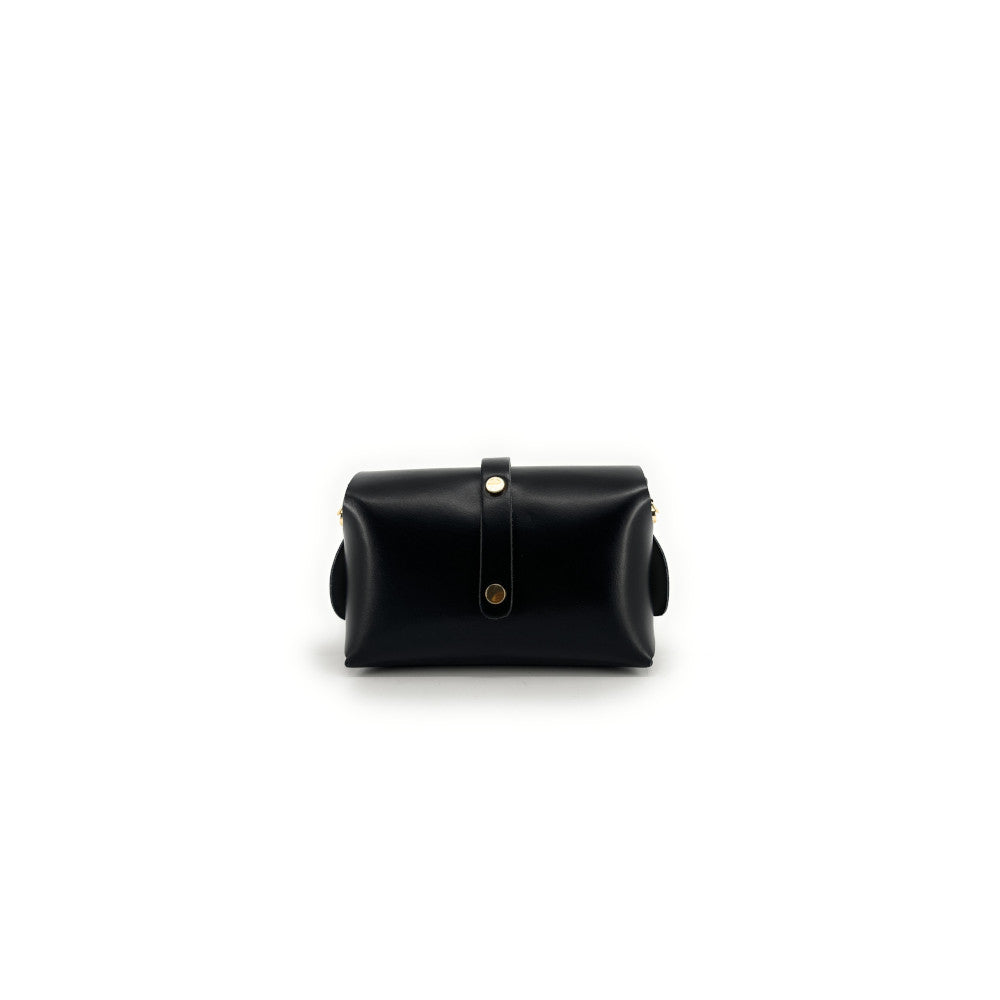 Mini sac à main en cuir lisse CANDY Noir