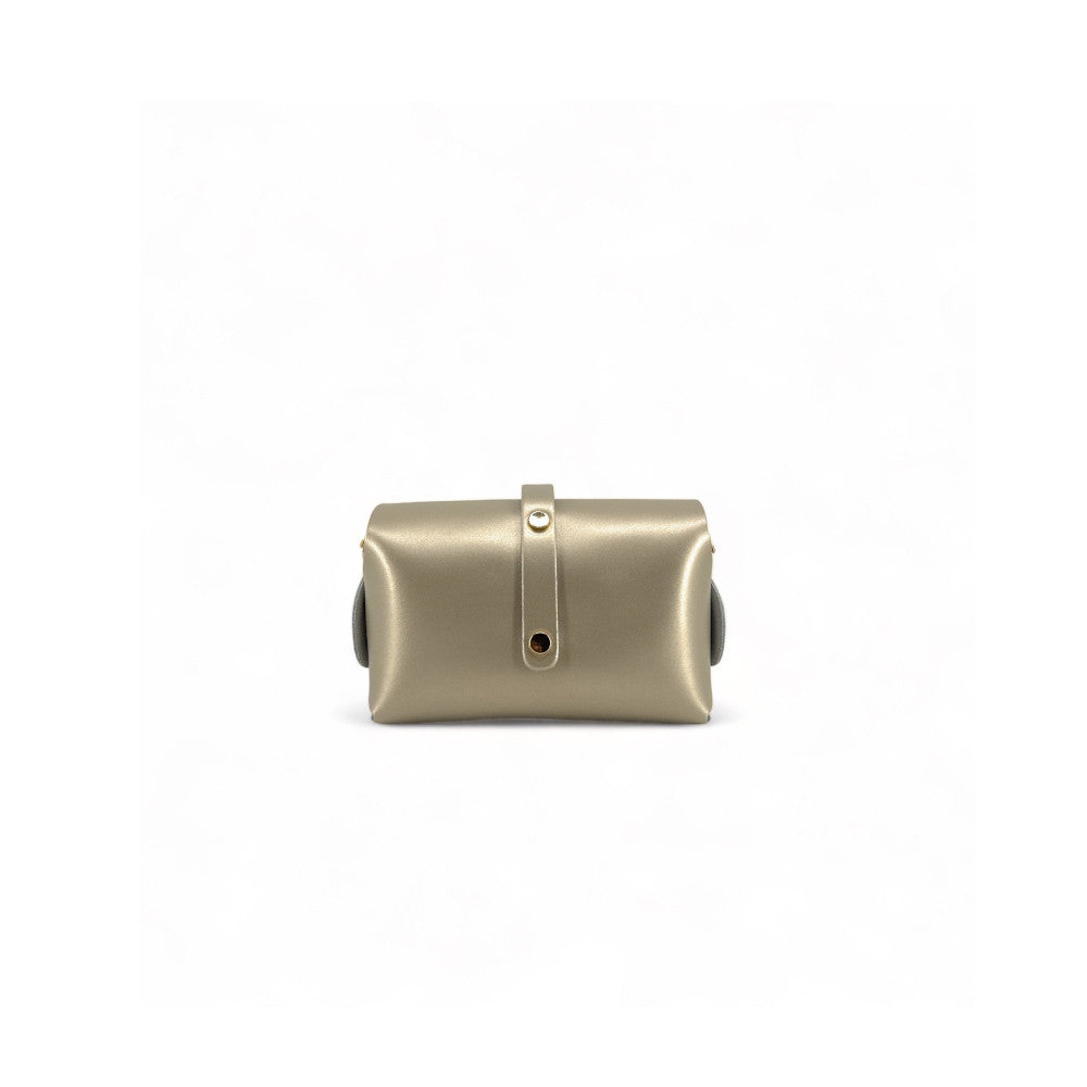 Mini sac à main en cuir lisse CANDY Or pâle