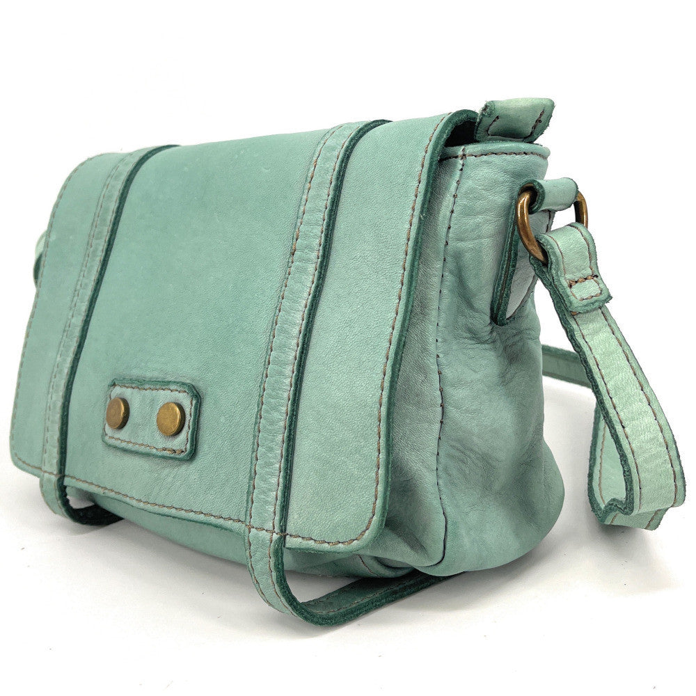 Sac à main en cuir souple vintage MELBOURNE Céladon