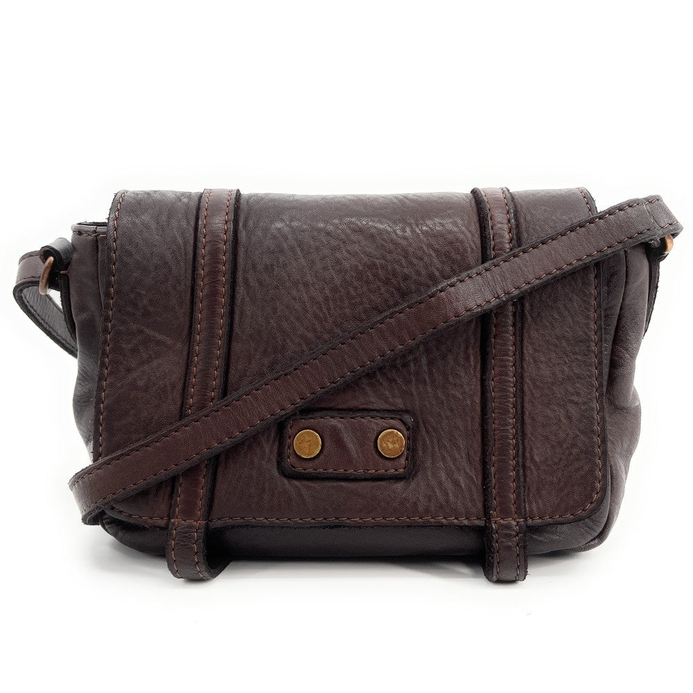 Sac à main en cuir souple vintage MELBOURNE Chocolat