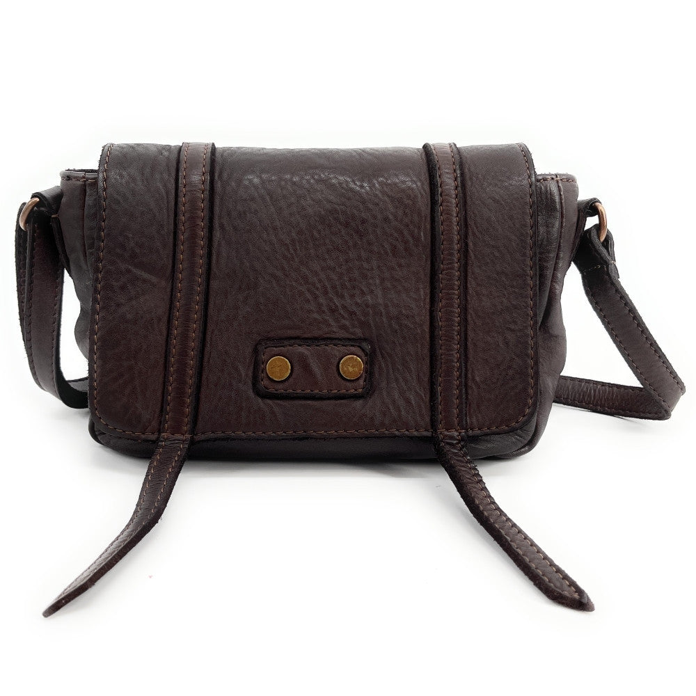 Sac à main en cuir souple vintage MELBOURNE Chocolat