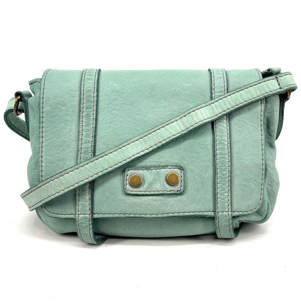 Sac à main en cuir souple vintage MELBOURNE Céladon