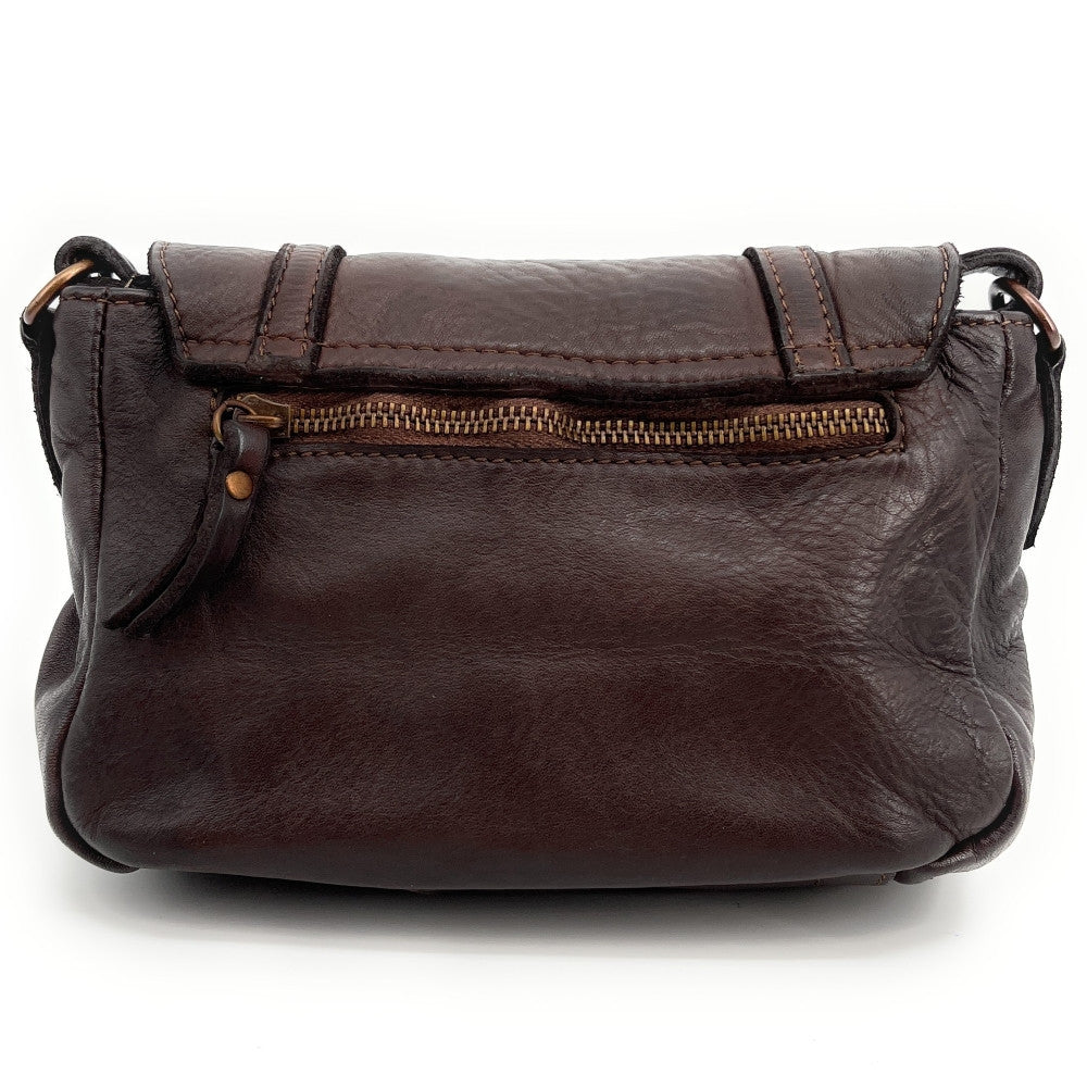 Sac à main en cuir souple vintage MELBOURNE Chocolat