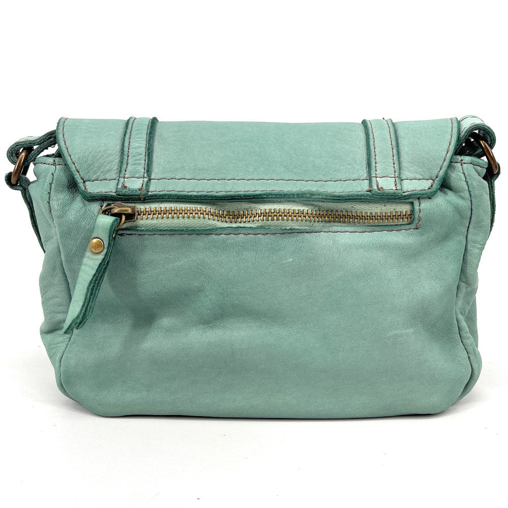 Sac à main en cuir souple vintage MELBOURNE Céladon