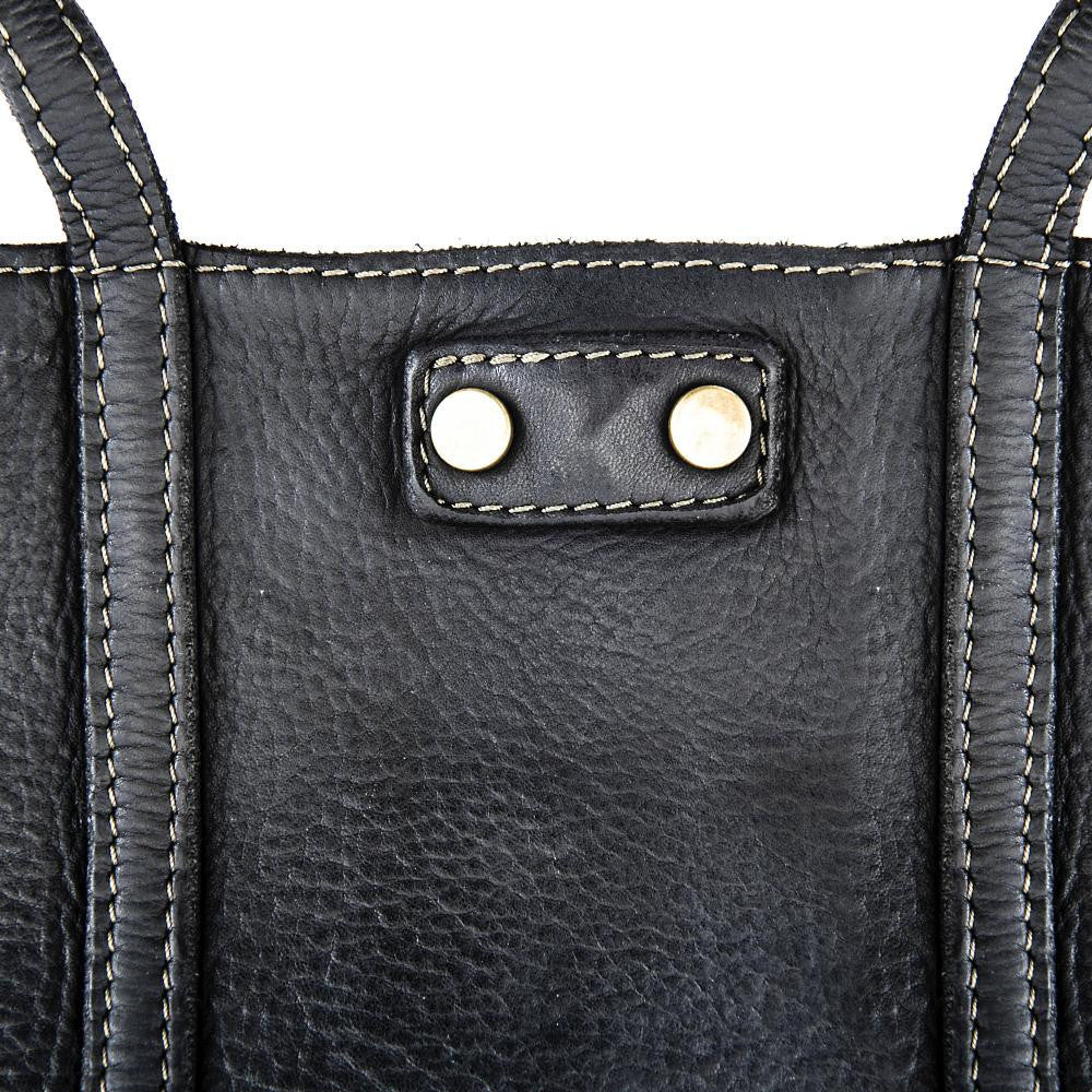 Sac à main en cuir souple vintage MELBOURNE Noir