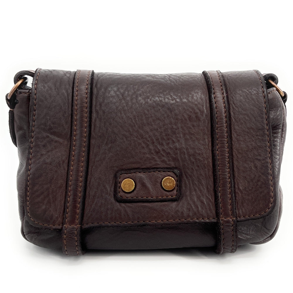 Sac à main en cuir souple vintage MELBOURNE Chocolat