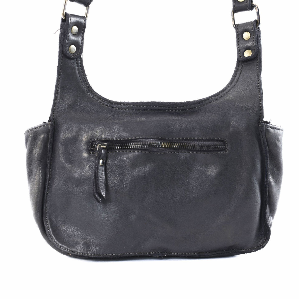 Sac besace en cuir vintage VALLEY Noir