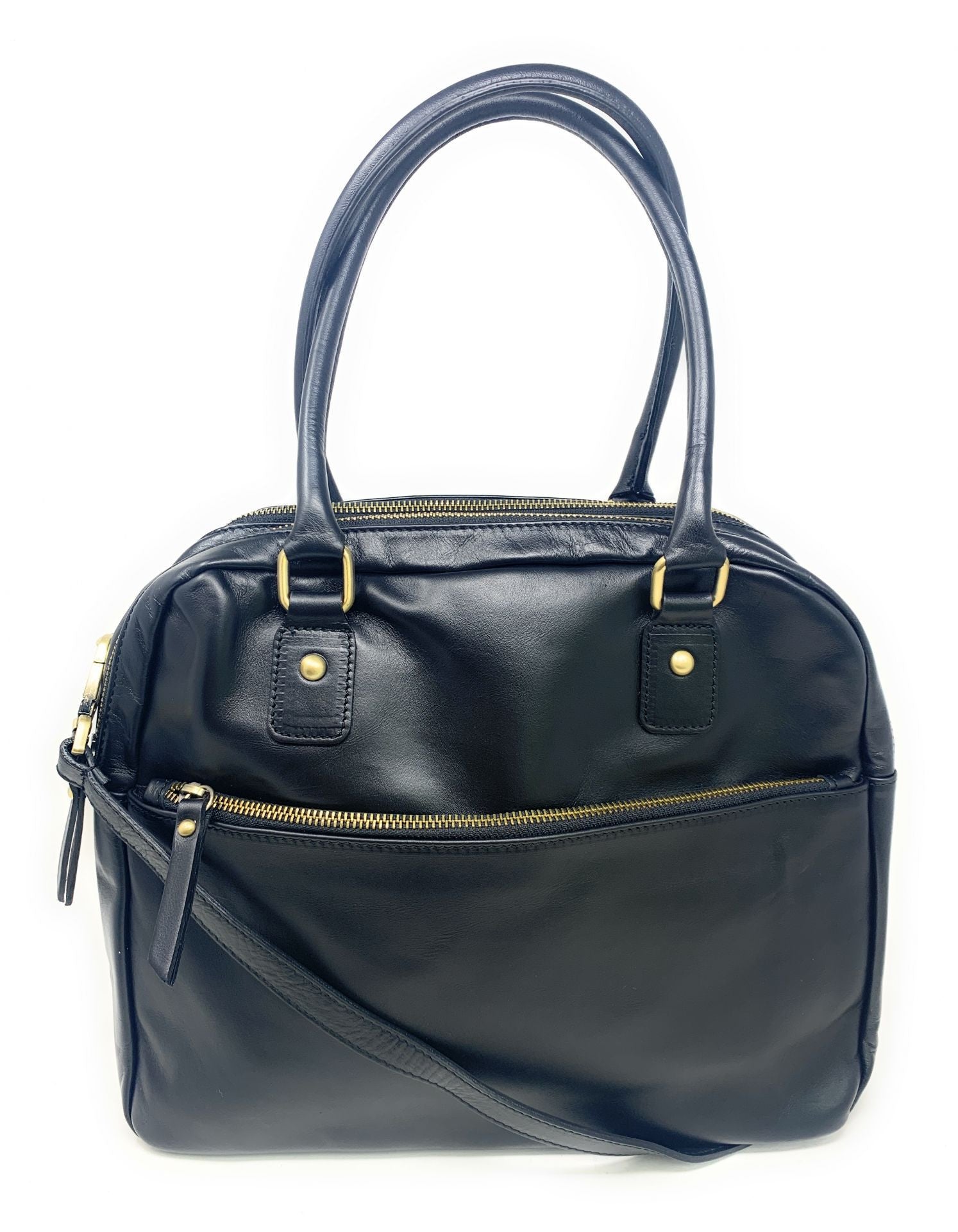 Sac bowling en cuir lisse VENDÔME Noir