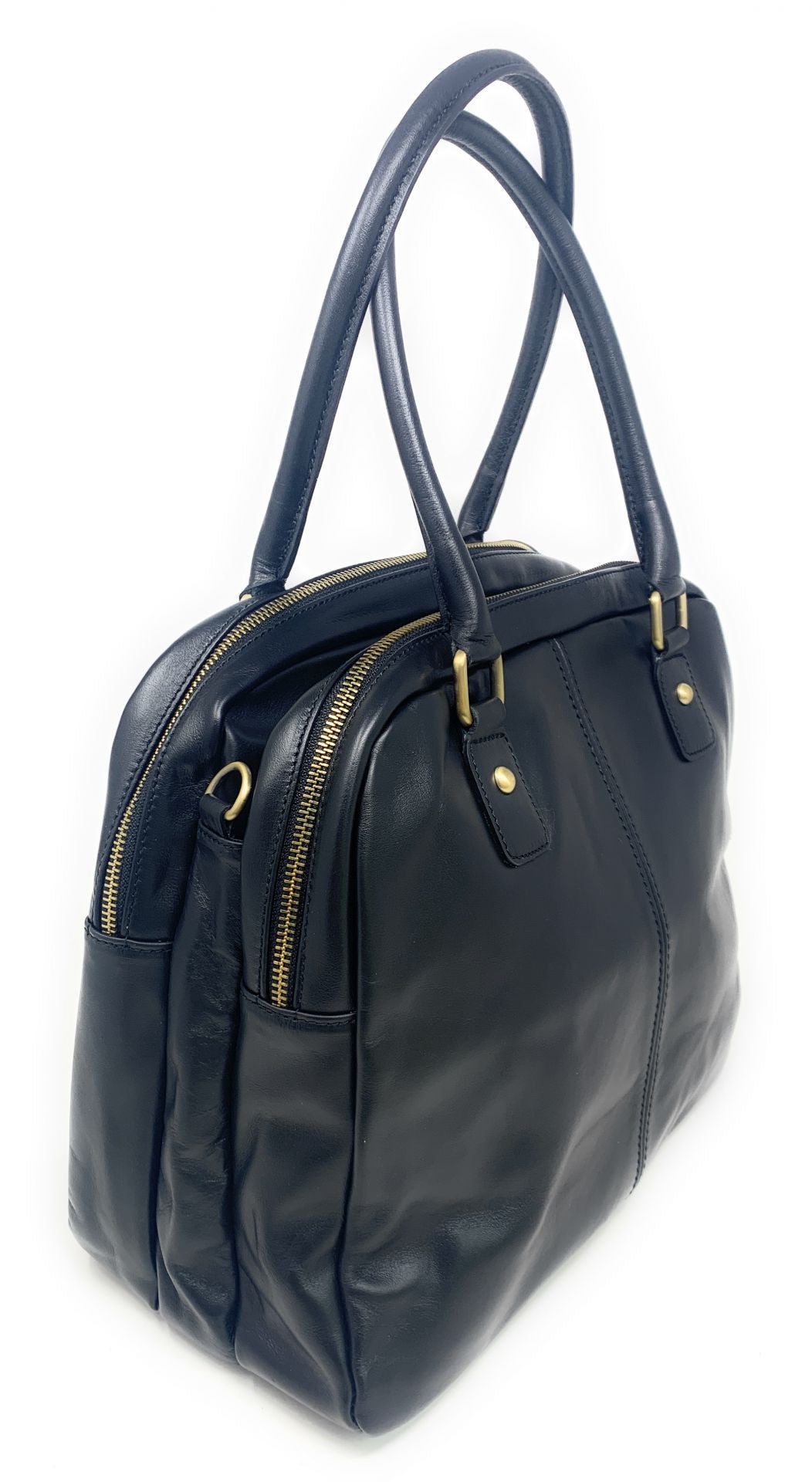 Sac bowling en cuir lisse VENDÔME Noir