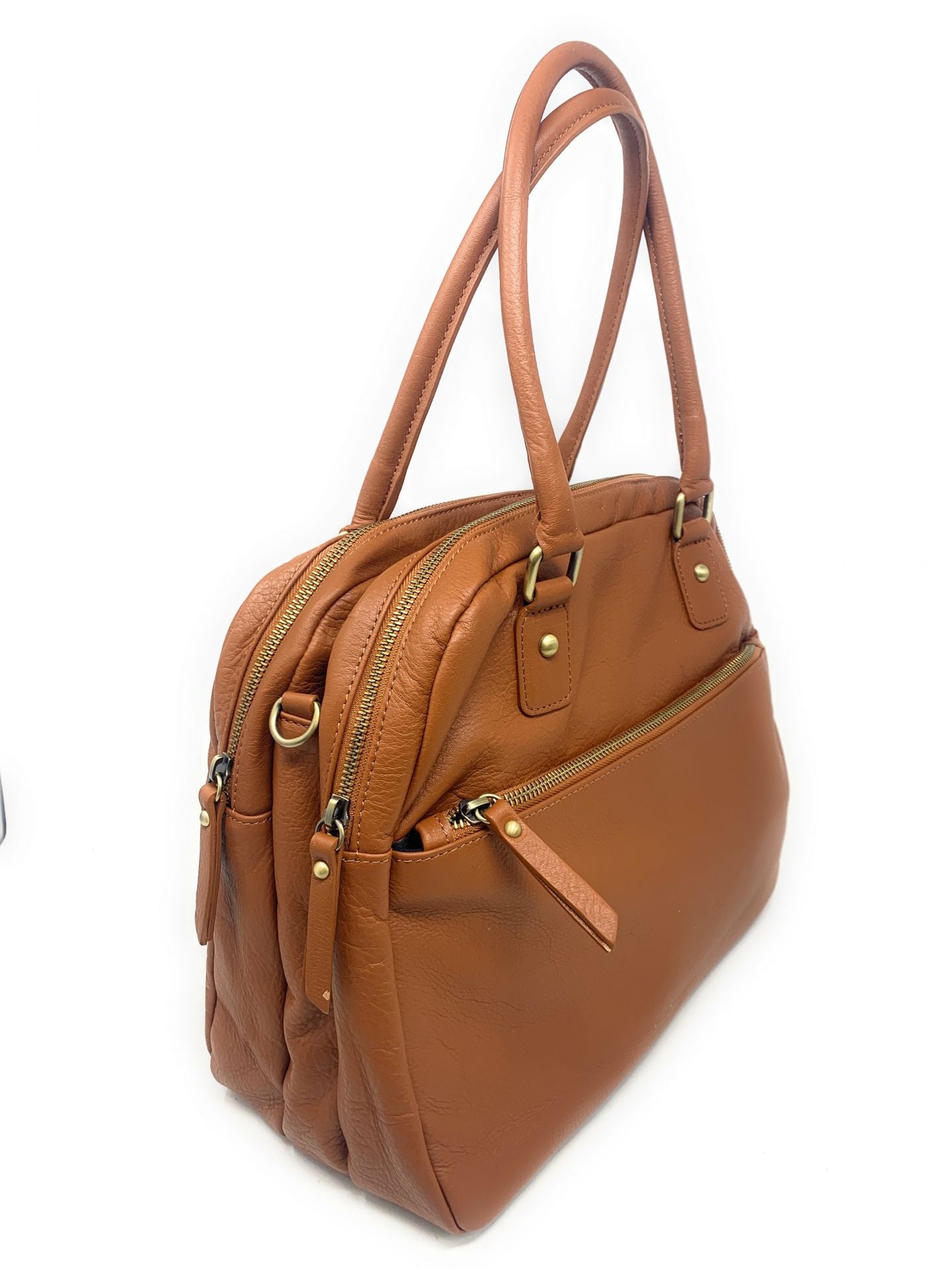 Sac bowling en cuir lisse VENDÔME Camel