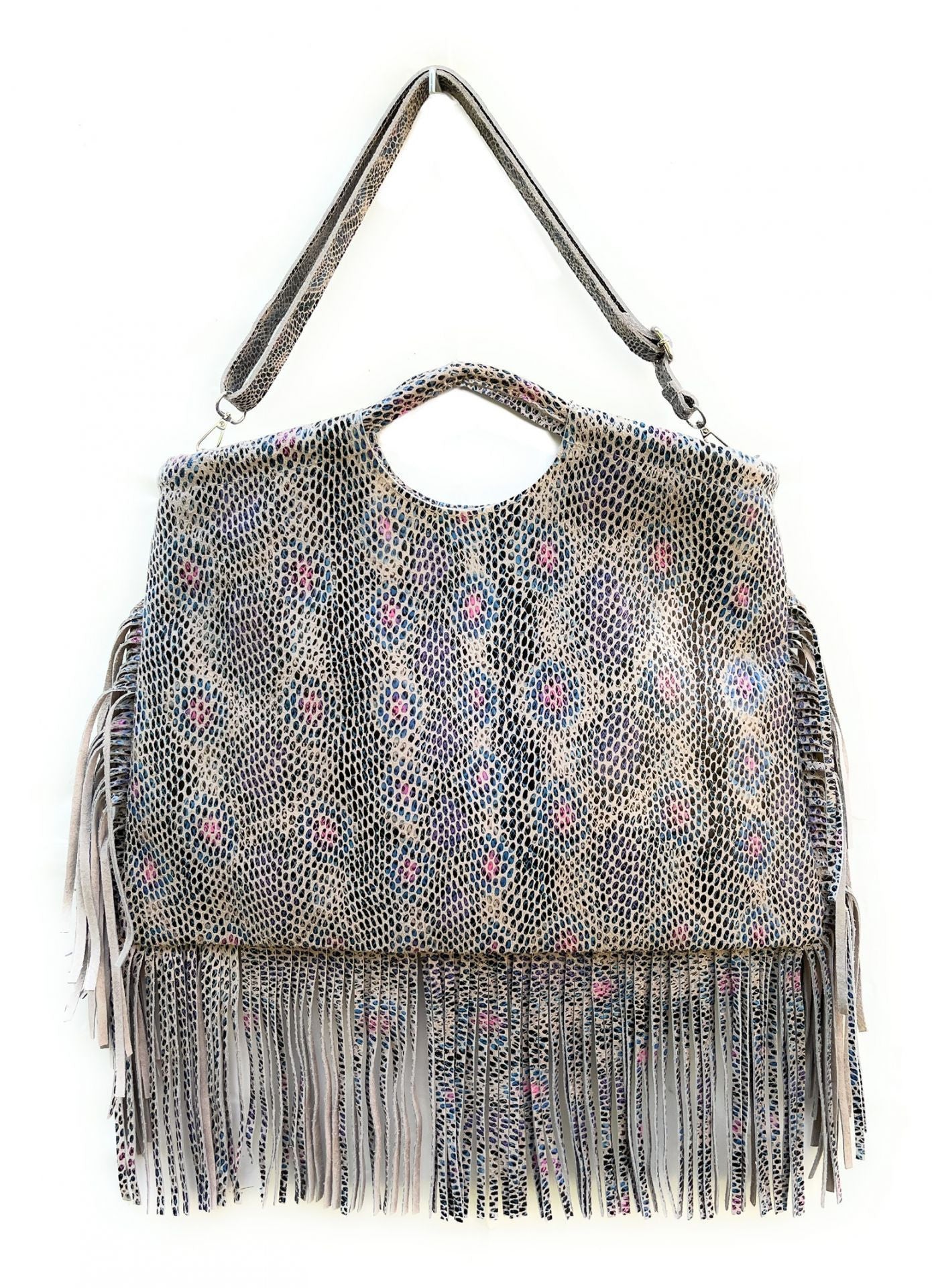 Maxi sac à main en cuir imprimé MAMBA UNIQUE