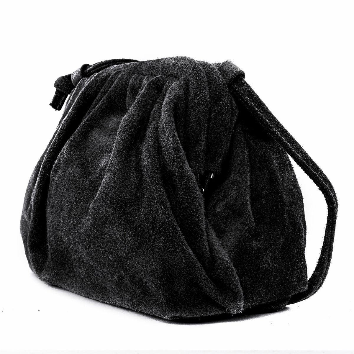 Sac à main pouch en croûte de cuir BRASILIA Noir