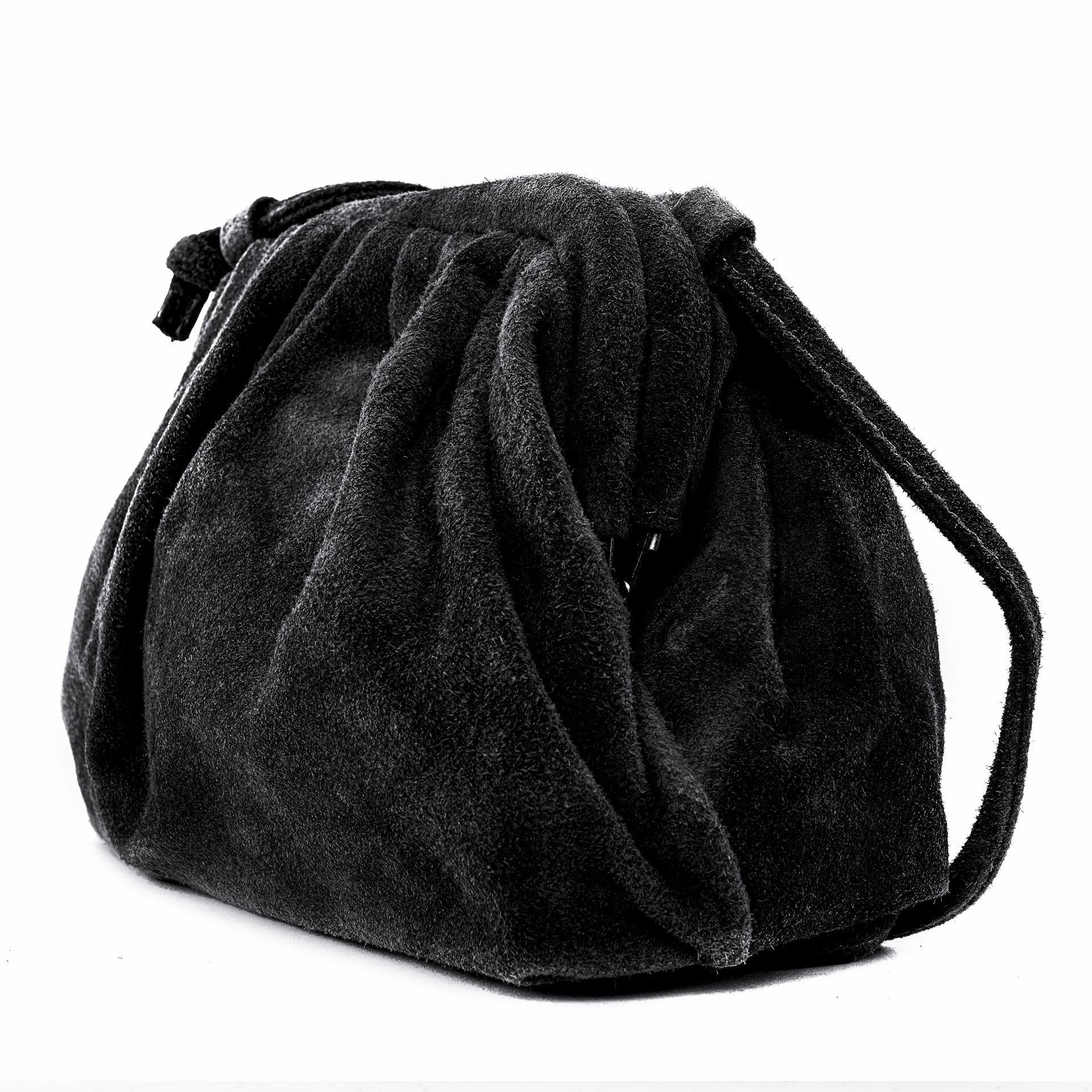 Sac à main pouch en croûte de cuir BRASILIA Noir