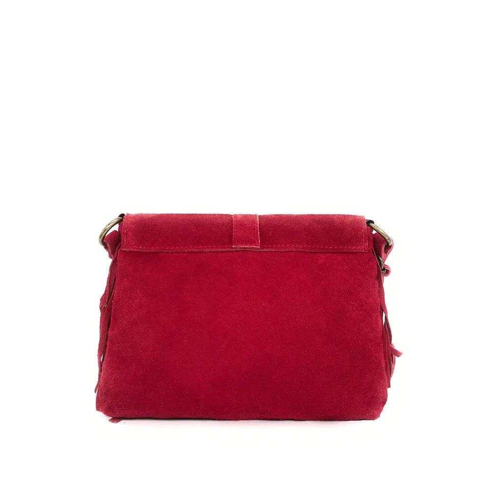 Sac à main en croûte de cuir PARAISO Rouge intense