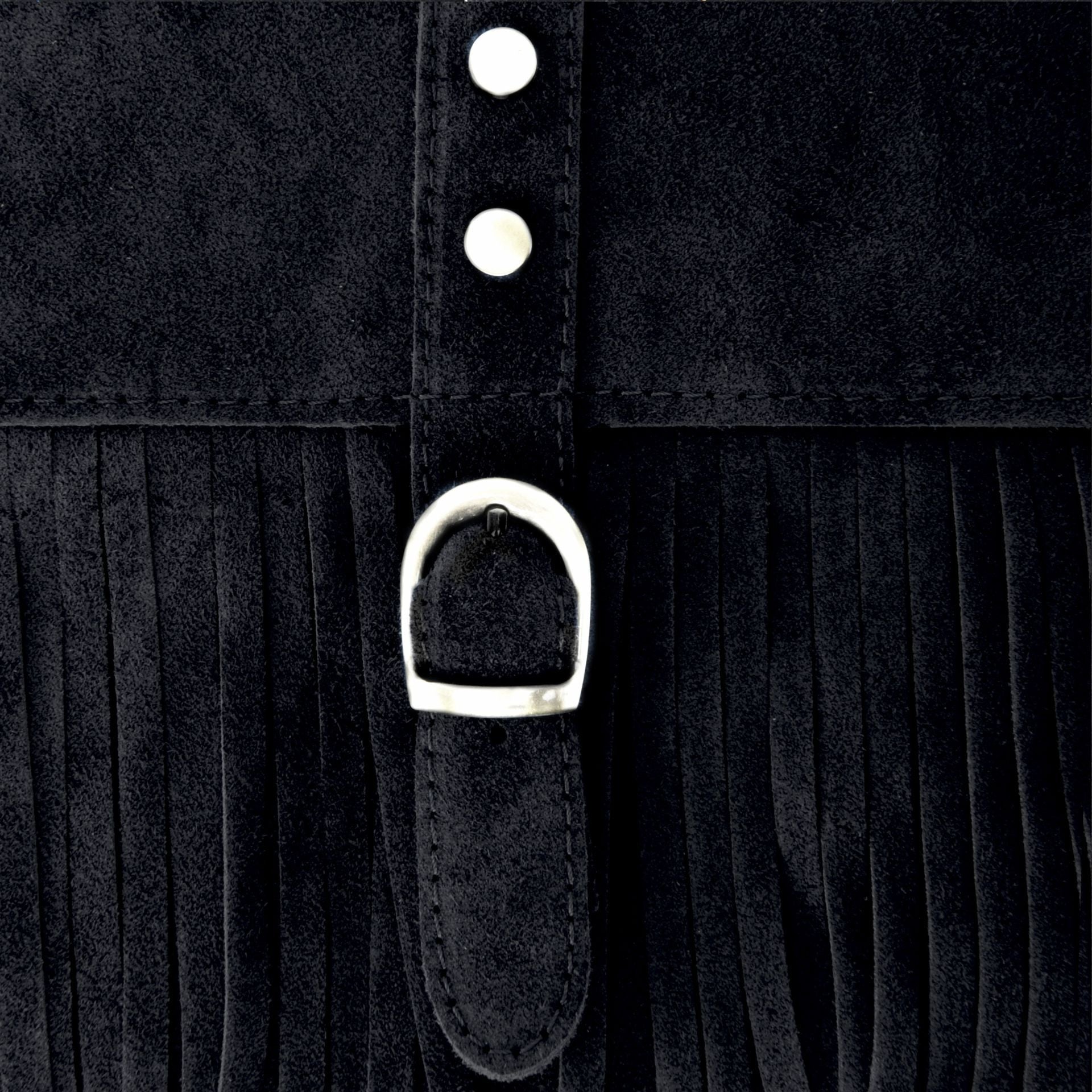 Sac à main en croûte de cuir PARAISO Noir
