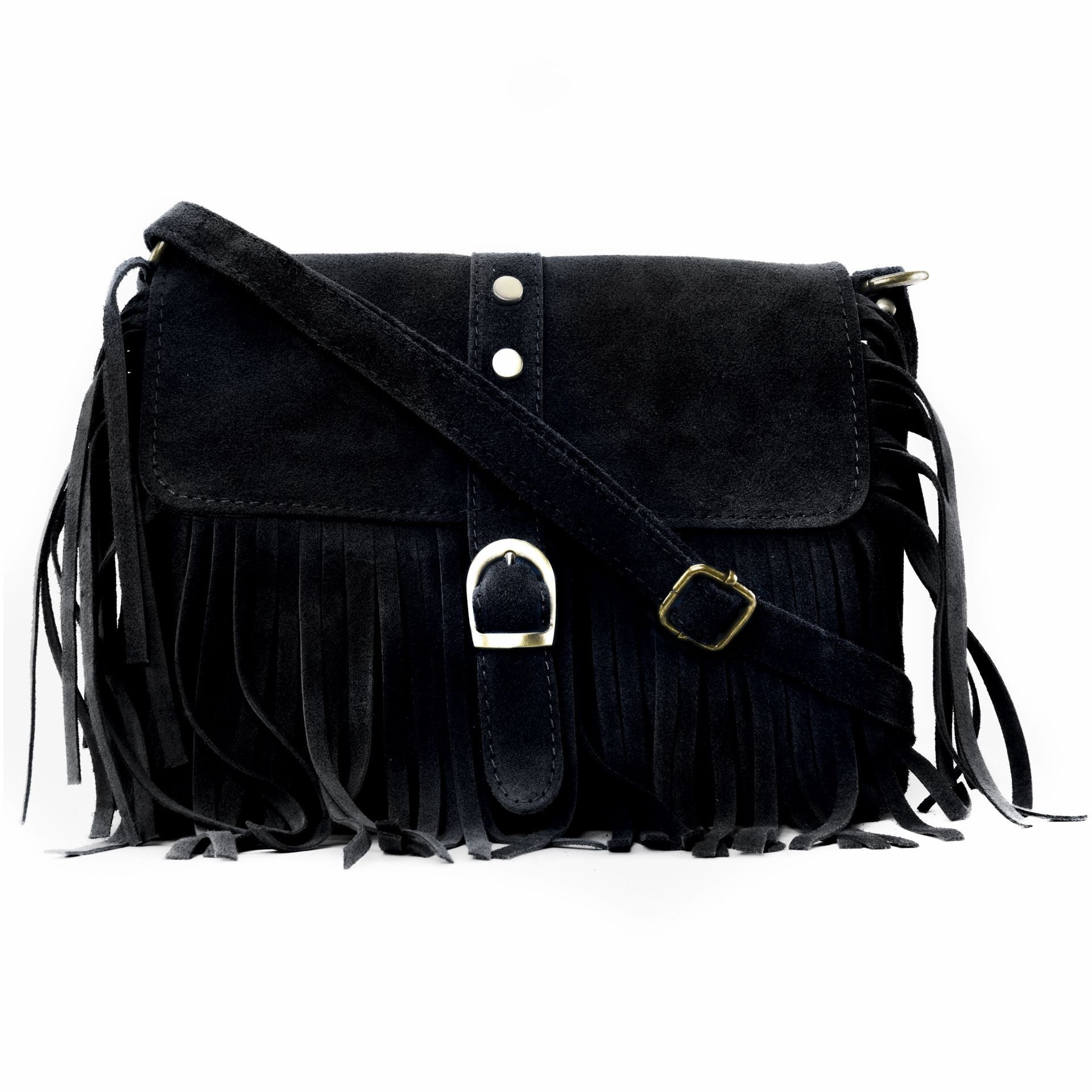 Sac à main en croûte de cuir PARAISO Noir