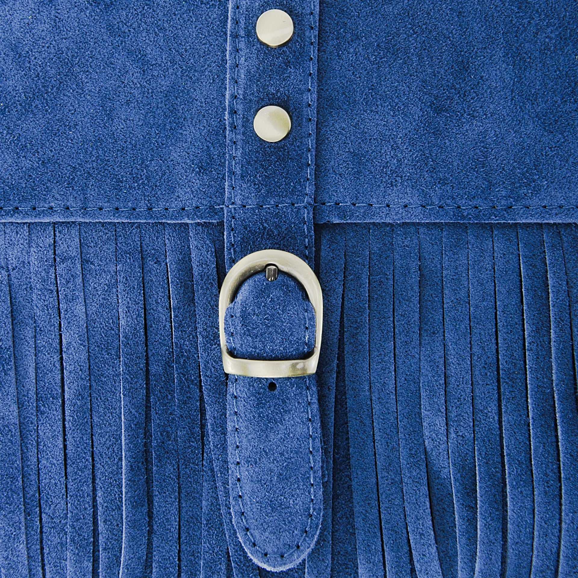 Sac à main en croûte de cuir PARAISO Bleu