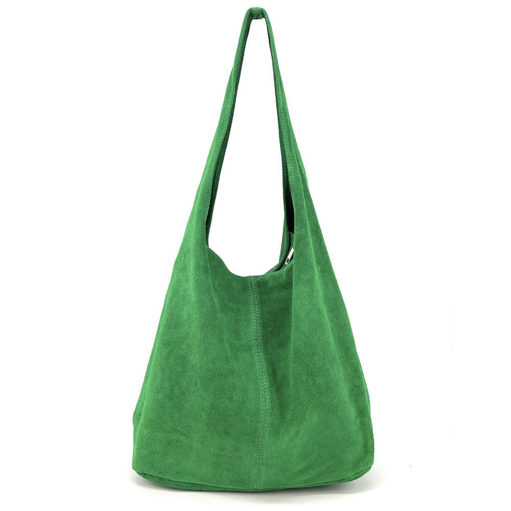 Sac à main de forme HOBO en croûte de cuir EVA Vert anglais