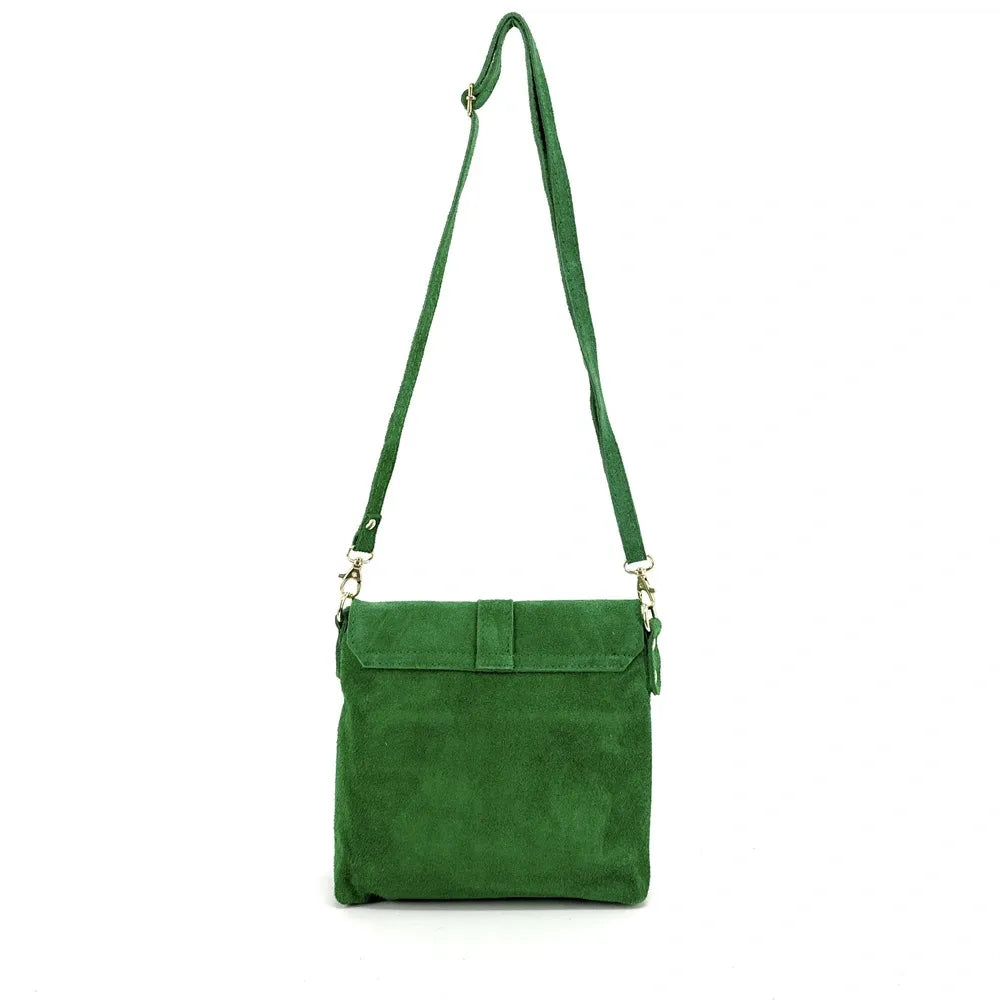 Sac besace en croûte de cuir KIONA Vert anglais