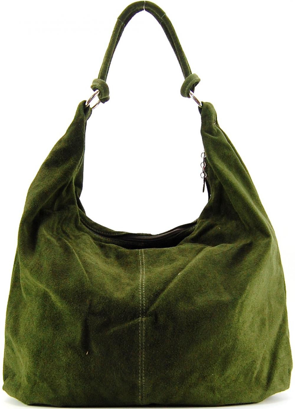 Sac à main en croûte de cuir LOVE Kaki