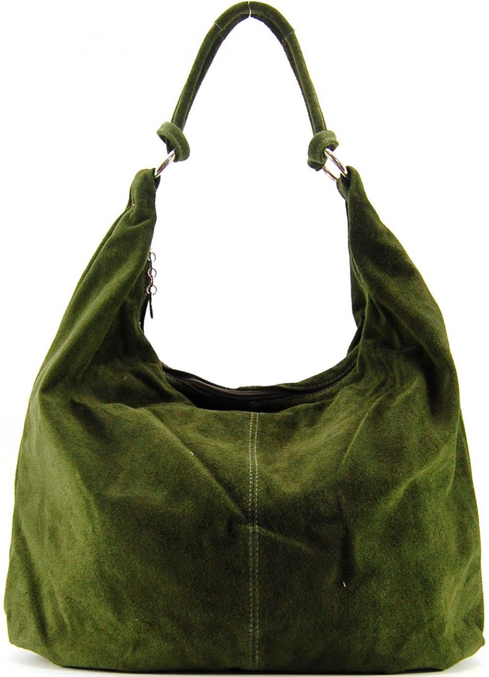 Sac à main en croûte de cuir LOVE Kaki