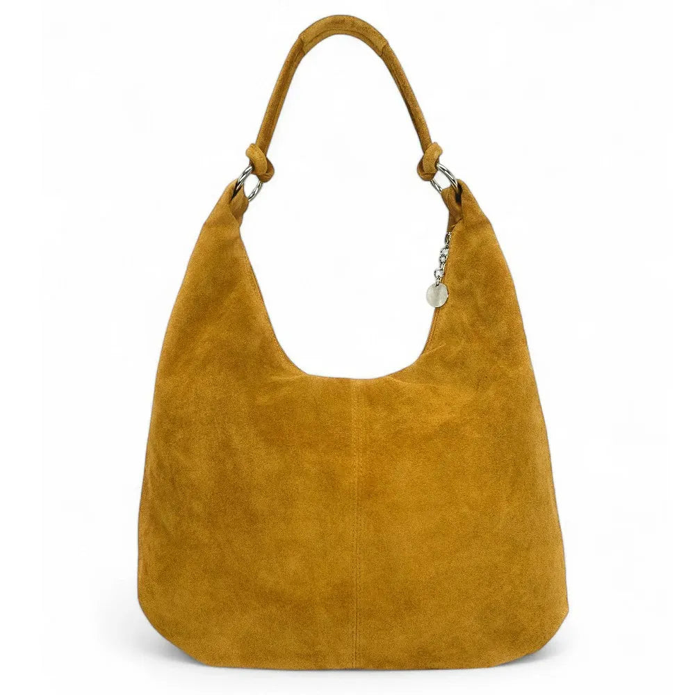 Sac à main en croûte de cuir LOVE Camel