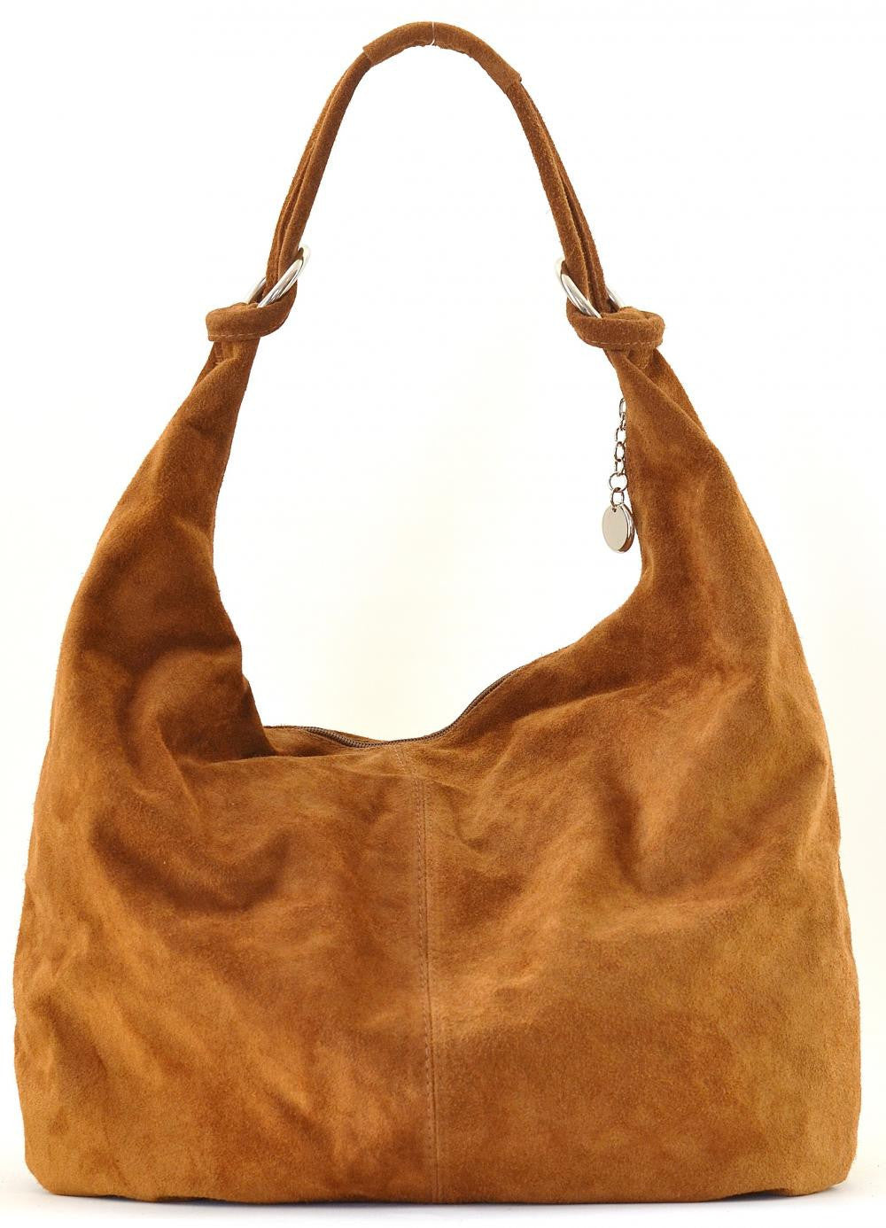 Sac à main en croûte de cuir LOVE Camel foncé
