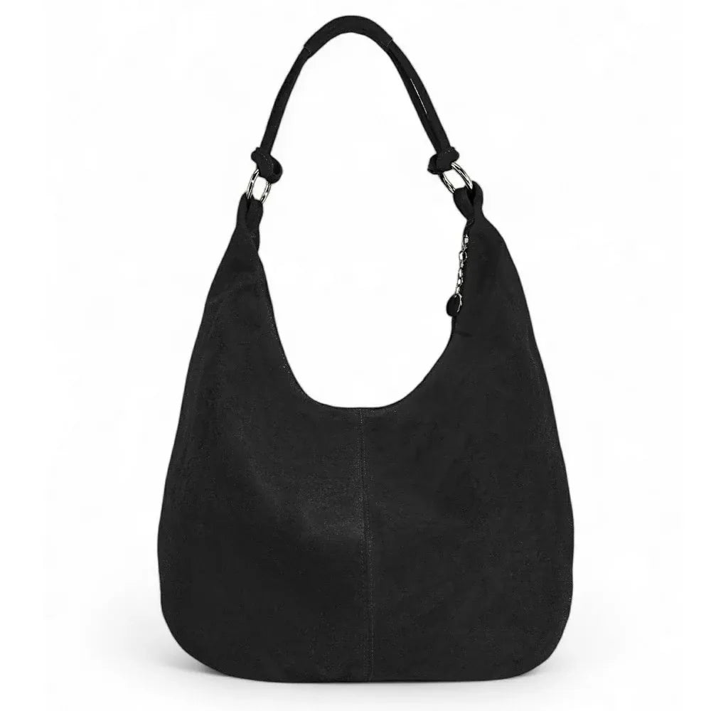 Sac à main en croûte de cuir LOVE Noir