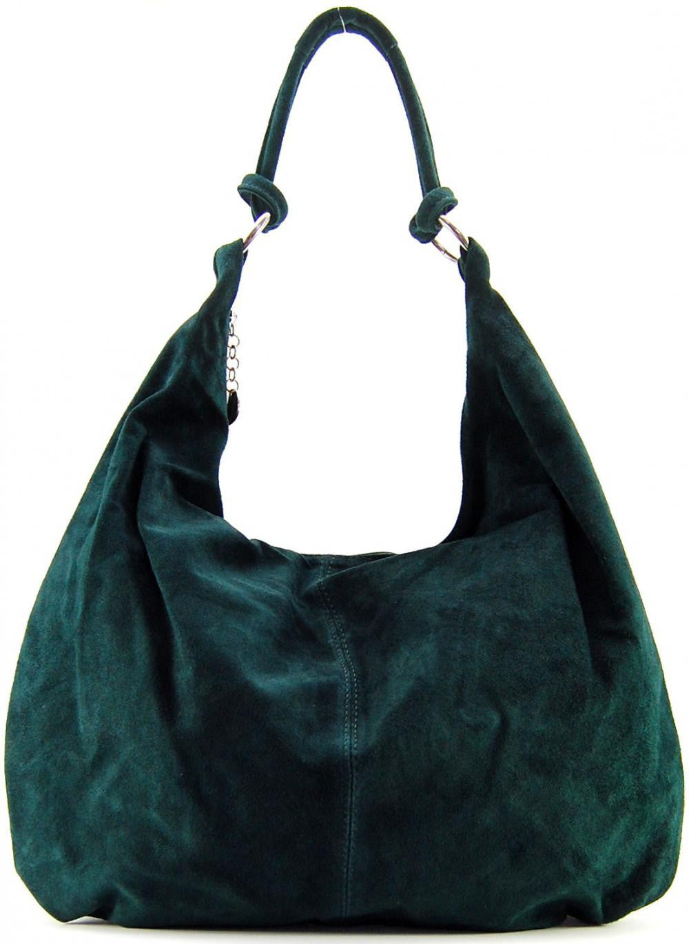Sac à main en croûte de cuir LOVE Vert forêt