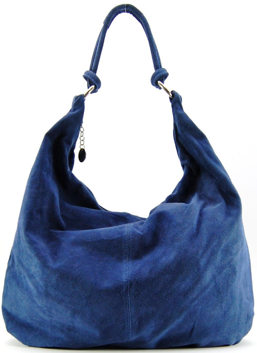 Sac à main en croûte de cuir LOVE Bleu