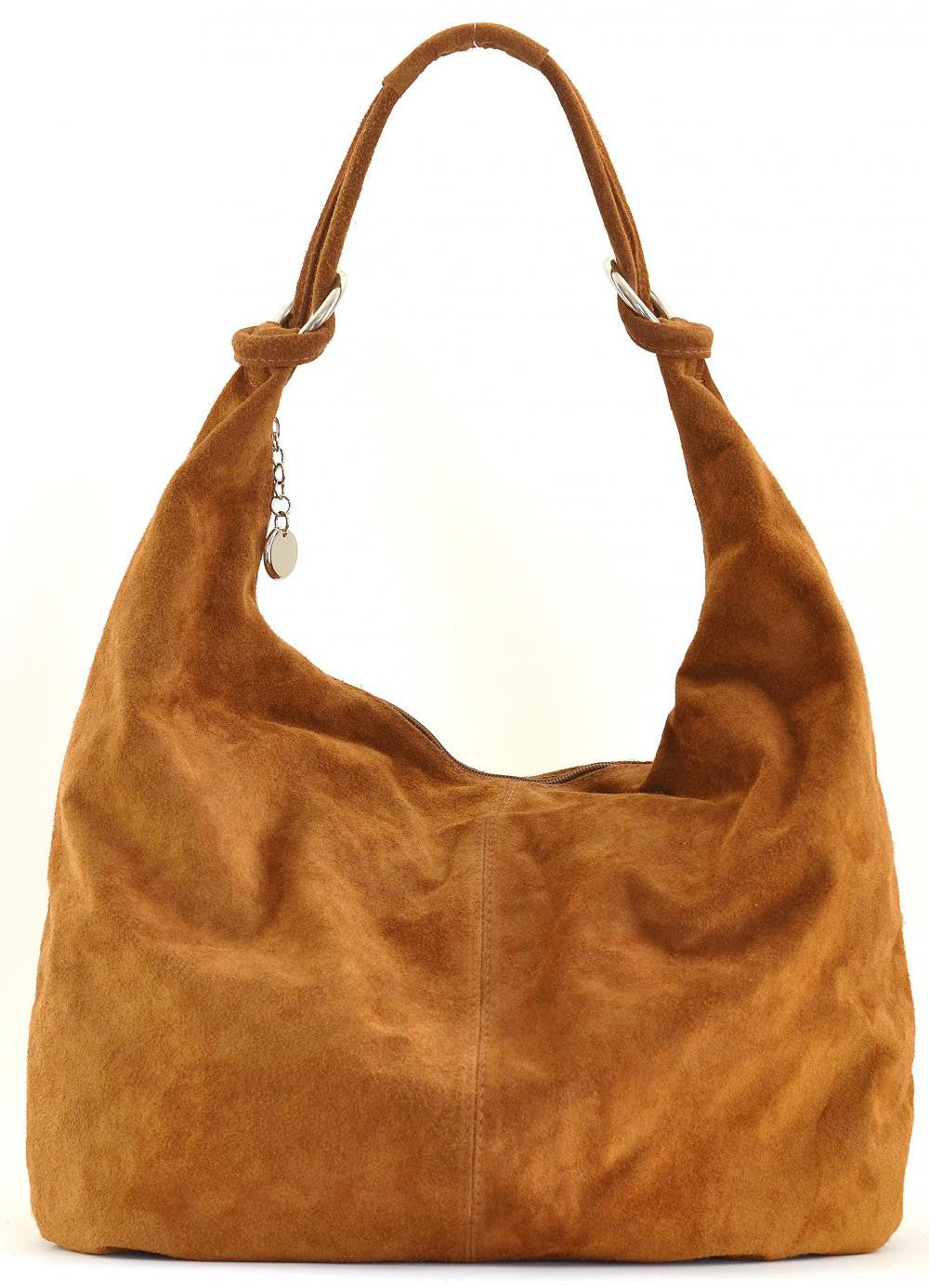 Sac à main en croûte de cuir LOVE Camel foncé