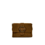 Sac à main en croûte de cuir VERONE SUEDE Cannelle