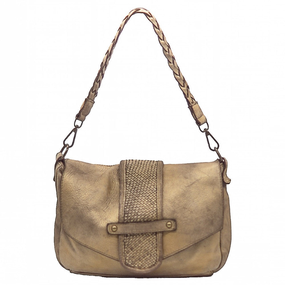 Sac à main en cuir vintage MISS LOIS Or