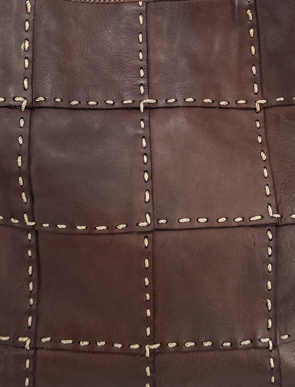 Sac à main en cuir vintage SHELLEY Chocolat