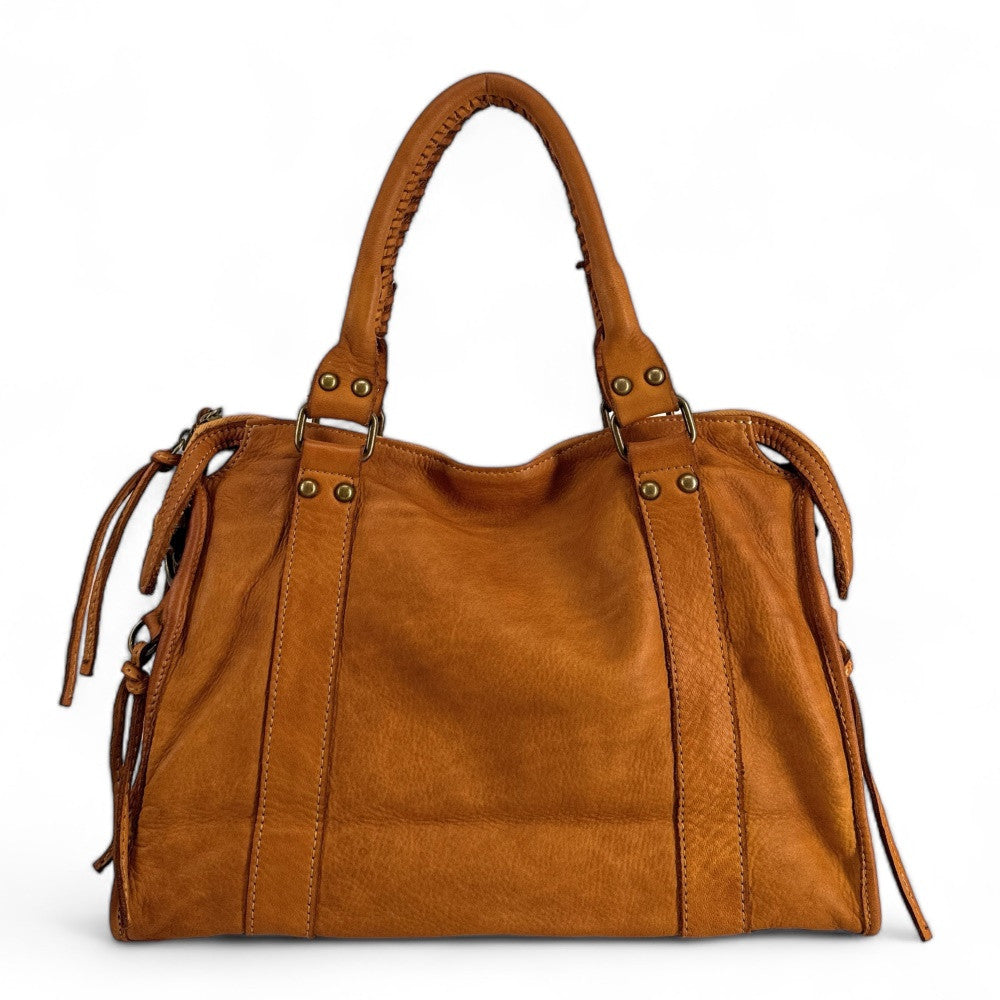 Sac à main en cuir vintage STORM URBAN 13 Camel
