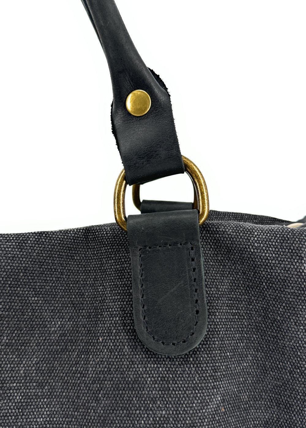Sac besace en toile et cuir BESACE U.S. Noir
