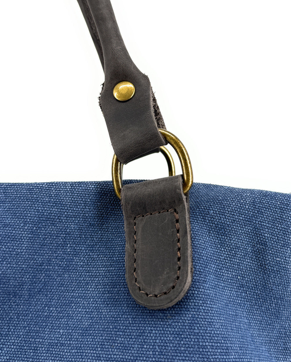 Sac besace en toile et cuir BESACE U.S. Bleu denim