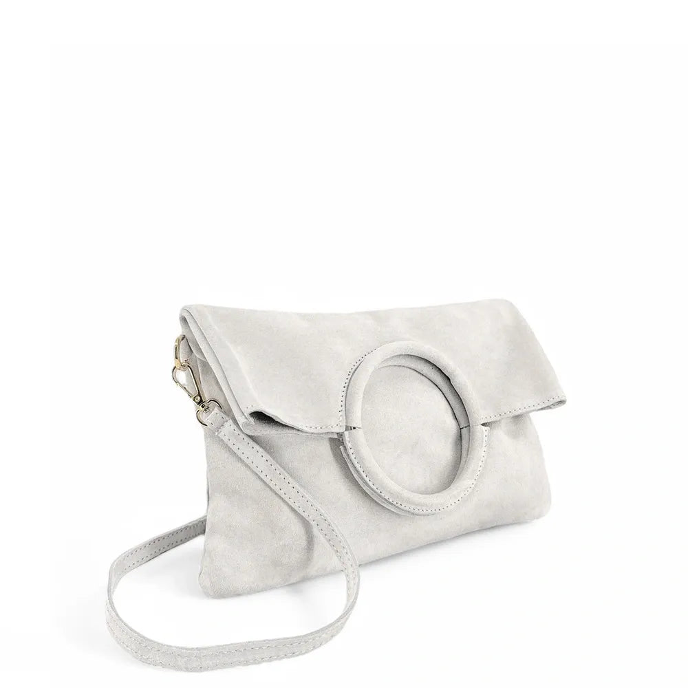 Sac à main en croûte de cuir CHARLOTTE Off-white