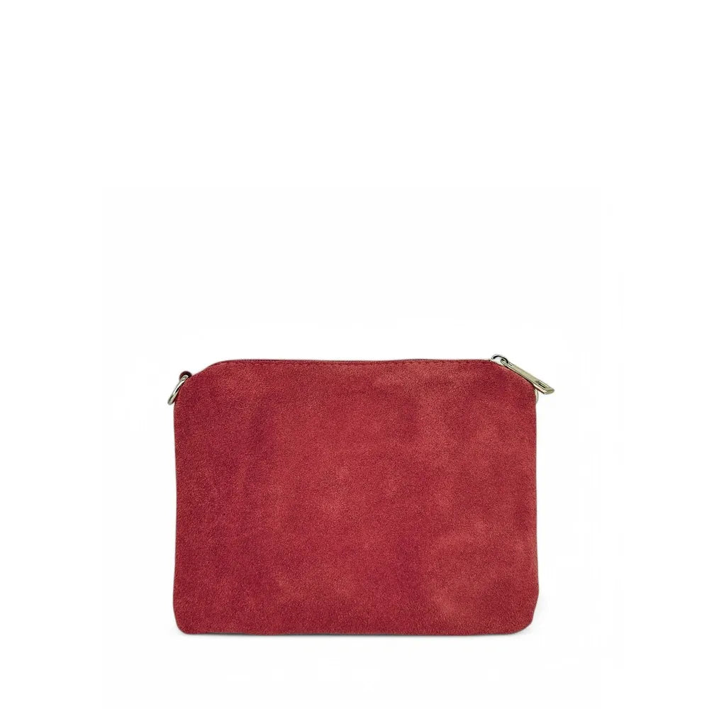 Sac à main en croûte de cuir CHARLOTTE Framboise