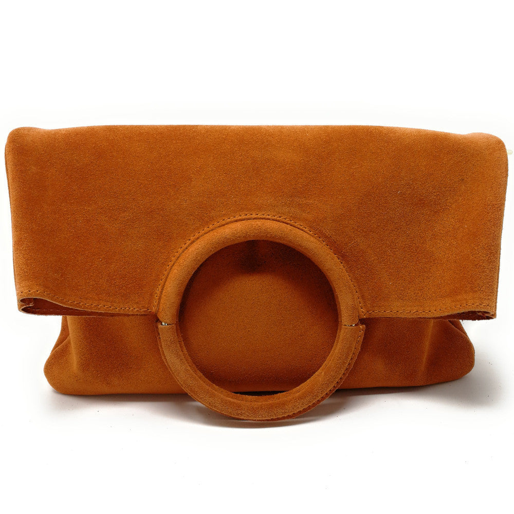Sac à main en croûte de cuir CHARLOTTE Orange