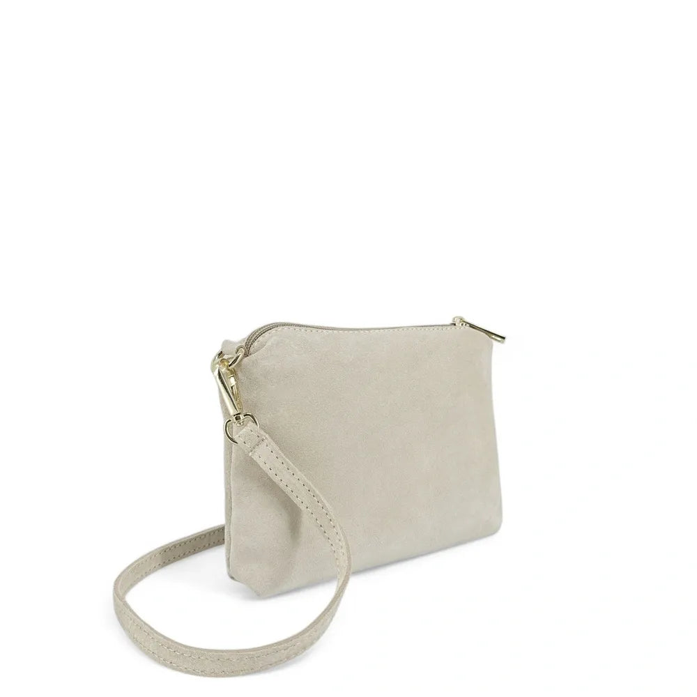 Sac à main en croûte de cuir CHARLOTTE Beige crème