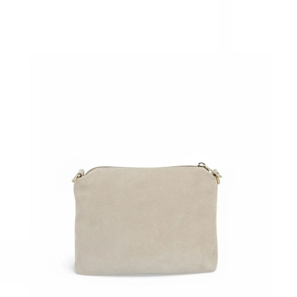 Sac à main en croûte de cuir CHARLOTTE Beige crème