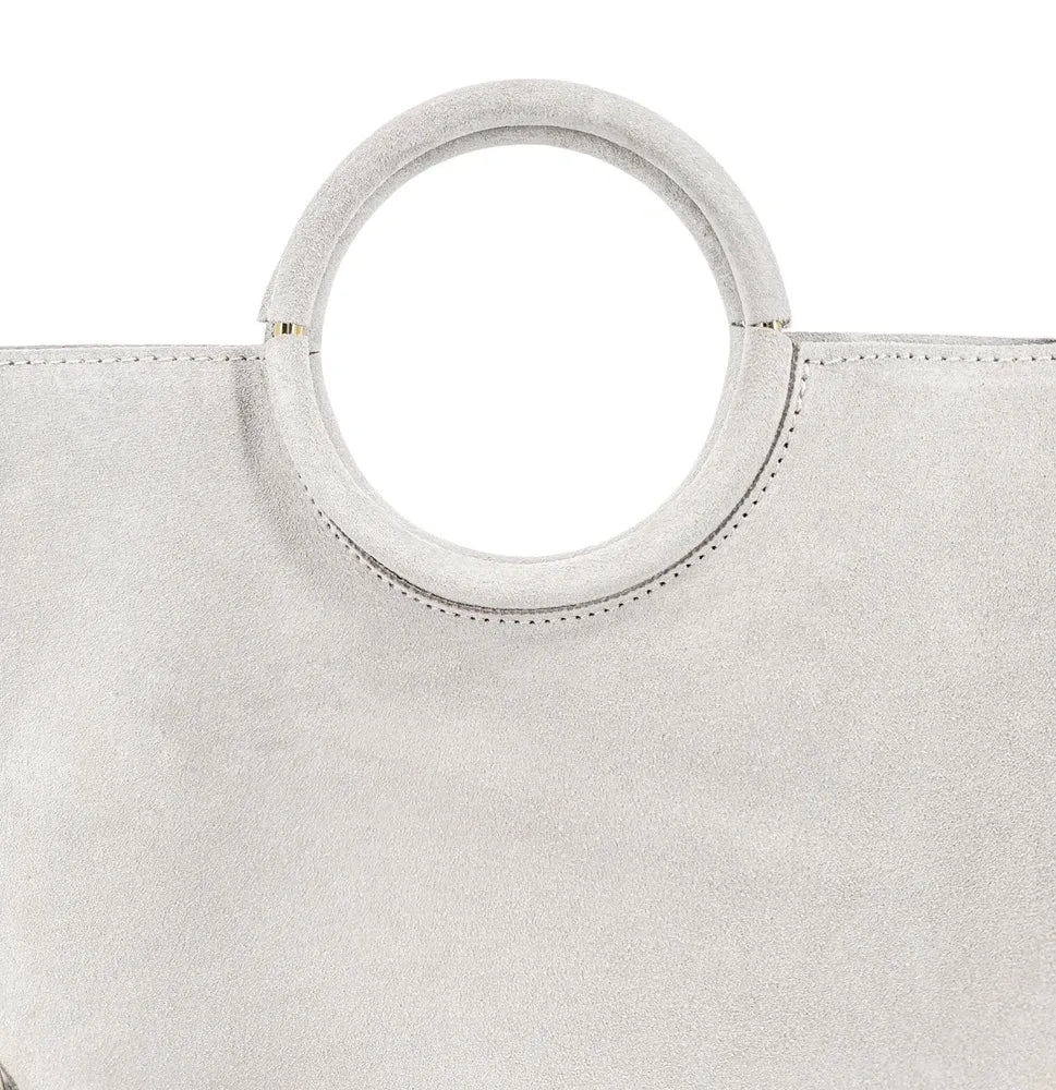 Sac à main en croûte de cuir CHARLOTTE Off-white