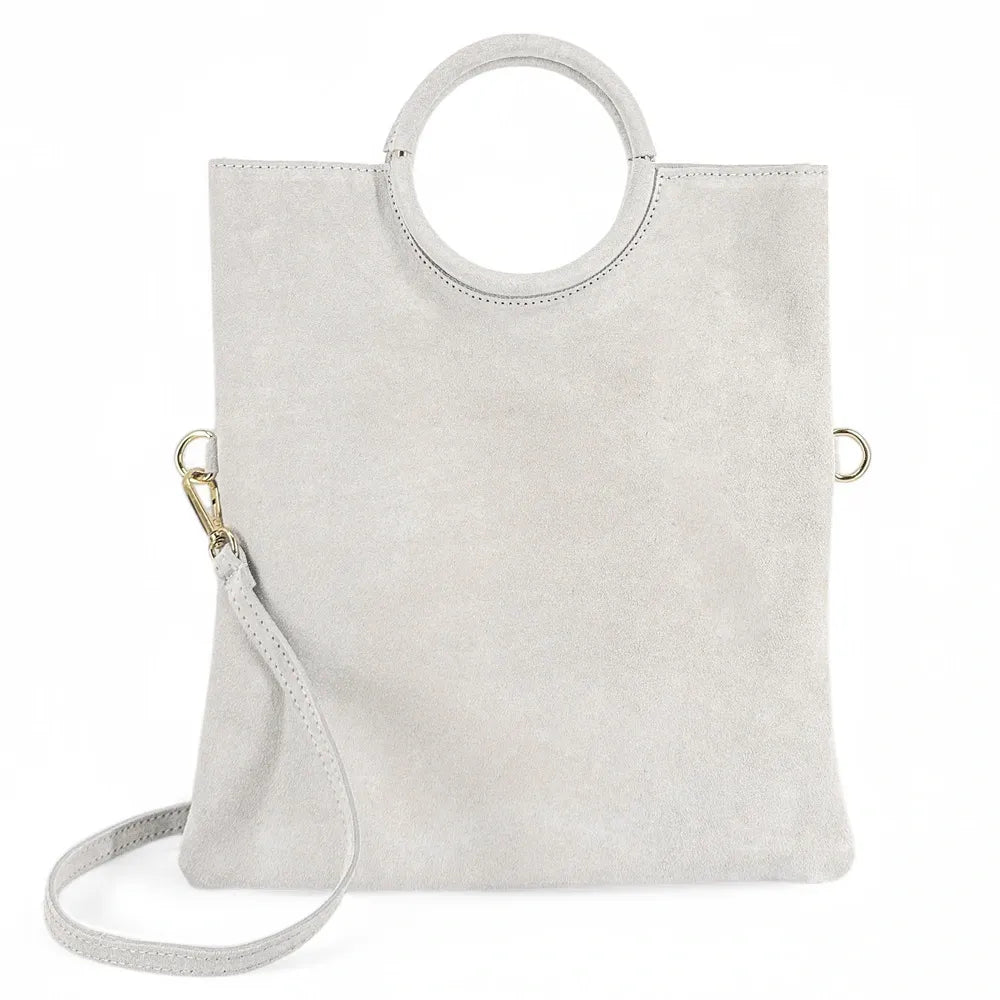 Sac à main en croûte de cuir CHARLOTTE Off-white