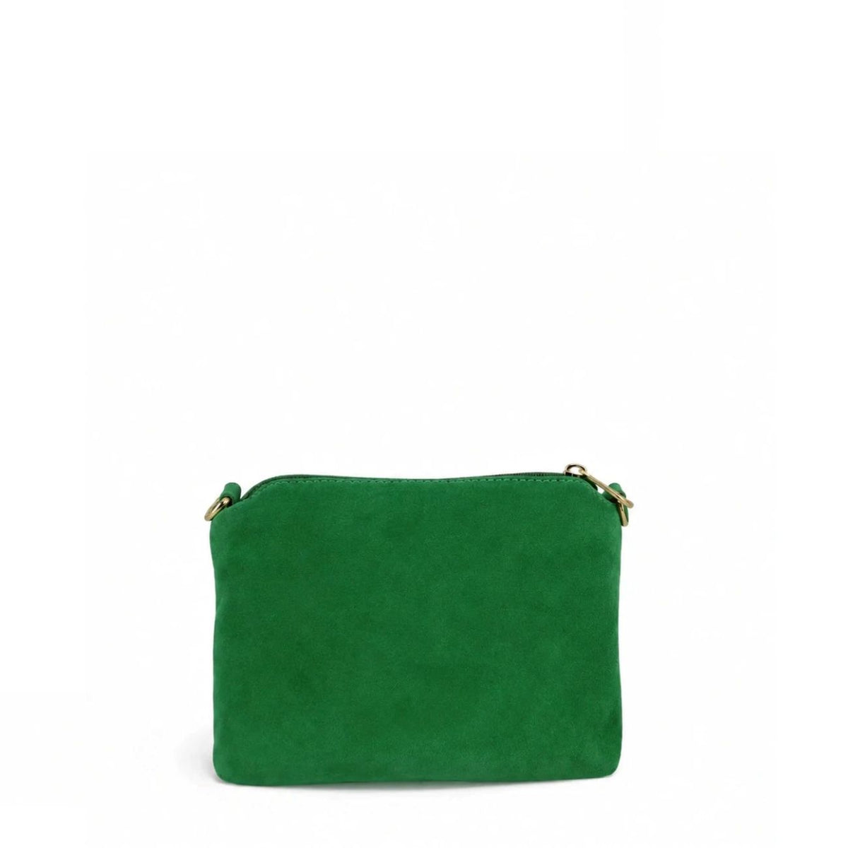 CHARLOTTE English green suede handbag